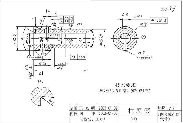 冲裁模具零件图的设计与解析